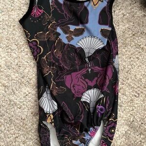 Wolf plum practicewear leotard